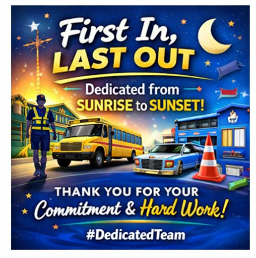 NataliaISD's tweet image. Day 3: First In, Last Out 💙
Early mornings. Late evenings. Rain or shine.
Our Operations &amp;amp; Transportation staff show up for our students every single day. Thank you for your dedication and heart! 🐎
#DedicatedTeam #MustangPride