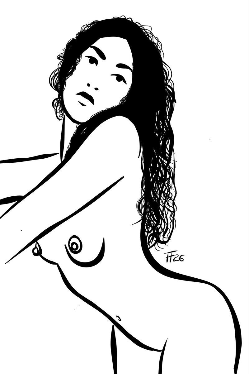 FrodeFagerheim's tweet photo. Tried to recreate the beauty and expression of the model from her stunning selfie in this simple line drawing.

Drawn with permission from @RahCleopatra 

#frofagakt #frofagdrawing #art #linedrawings #freedomofchoice https://t.co/bagBxo72K6