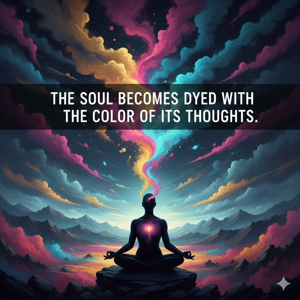 The soul becomes dyed with the color of its thoughts.

#Mindset #Thoughts #Consciousness #Self #Soul #MentalHealth #Awareness #Quotes #ShareInspireQuotes