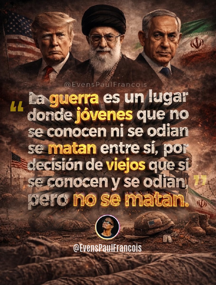 FrancoisEvensP's tweet photo. NADA MÁS QUE AGREGAR.
@francoisevenspaul
.
.
.
#GuerraIranIsrael

#IranHoy

#UltimaHora

#ConflictoOrienteMedio https://t.co/CSsIT5G1l0