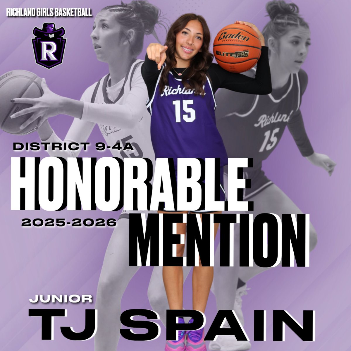 Raiders_GBB's tweet photo. With such an incredible season finished, we are excited to announce our district awards!🏀

Starting with District 9-4A Honorable Mention, TJ Spain! #Legacy #WeAreRichland
@RHSProsper @lutecroy @Raider_Athletes https://t.co/PaV0tKsF3l