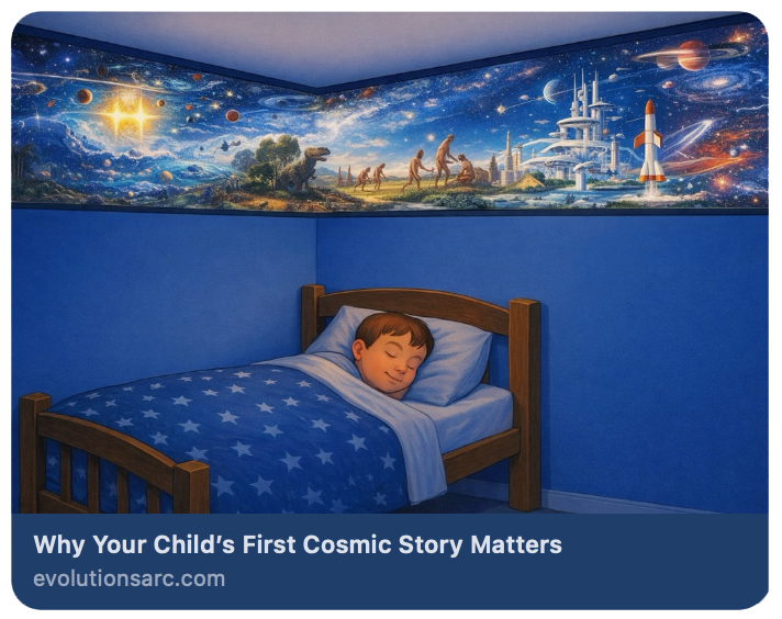 Veritama's tweet image. - Ready to help your children create inspired lives?  'Evolution's Arc: The Story of Creation' is out in hardcover! Perfect for busy creators and families. Grab yours: [evolutionsarc.com] 📖 #Evolution'sArc #BigHistory  #CosmicEvolution #ManifestYourDreams