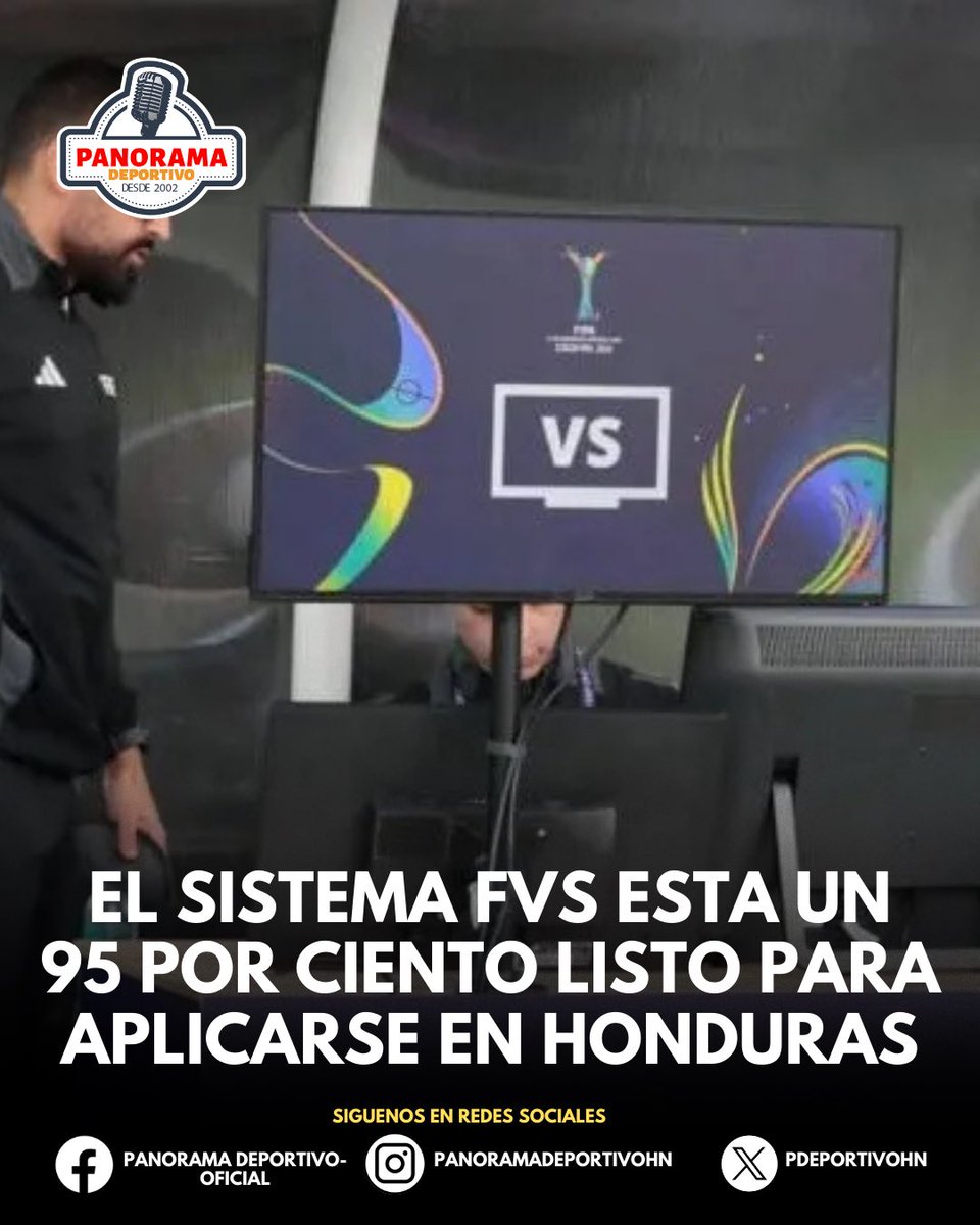 EL VAR LLEGA A HONDURAS 🔥🖥️

El sistema de Football Video Support (FVS) está en la última etapa de preparación para aplicarse cuanto antes en el fútbol hondureño 🇭🇳✅

Como explicó el mismo presidente de la liga, Jorge Herrera, “el sistema está a un 95 por ciento listo”.