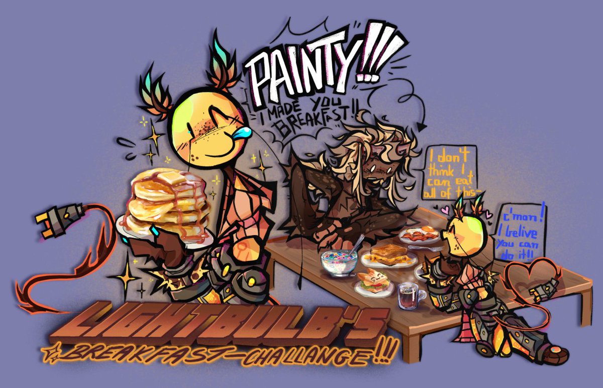 DoctorShimada's tweet photo. Lightbulbs epic breakfast challenge https://t.co/MrU4V0G4xX