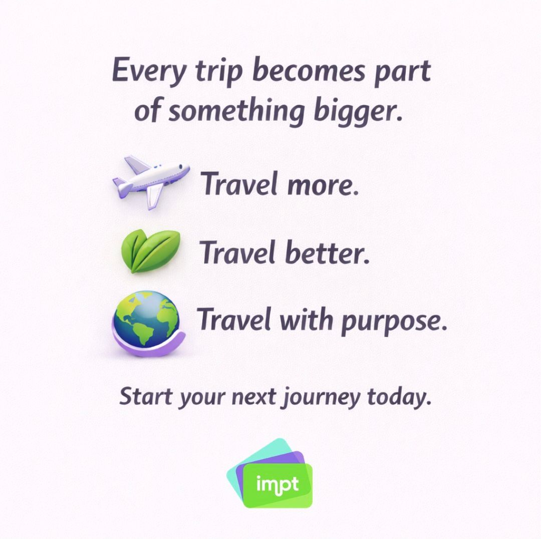 IMPT_token's tweet photo. ☀️ Summer is calling.

Book hotels worldwide with IMPT Travel and turn every trip into a step toward a more sustainable future 🌍

✈️ Travel more.
🌿 Travel better.
🌎 Travel with purpose.

#SustainableTravel #EcoTravel #HotelBooking #TravelWithPurpose #IMPTTravel $IMPT https://t.co/bGPCD8ycX0