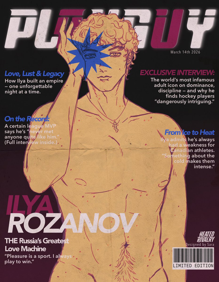 🌽🌟!Ilya 
inspired by Russia's Greatest Love Machine by OrYouCouldHaveMine on AO3￼
#heatedrivarly #ilyarozanov