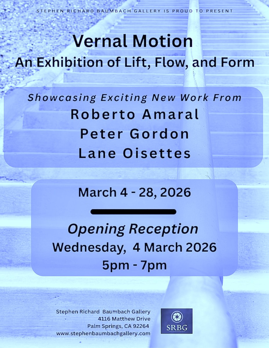 Art Walk tonight at Backstreet Art District - new exhibit at Baumback Gallery featuring Roberto Amaral
#art #palmspringsart #palmspringsgalleries #coachellavalley <a href="/101PalmSprings/">101 Palm Springs Mag</a> <a href="/PalmSpringsCA/">Palm Springs Tourism</a> #palmspringslife