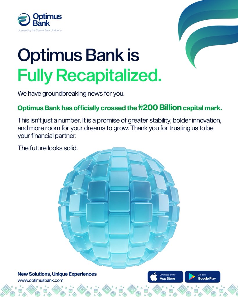 Optimus Bank tweet media