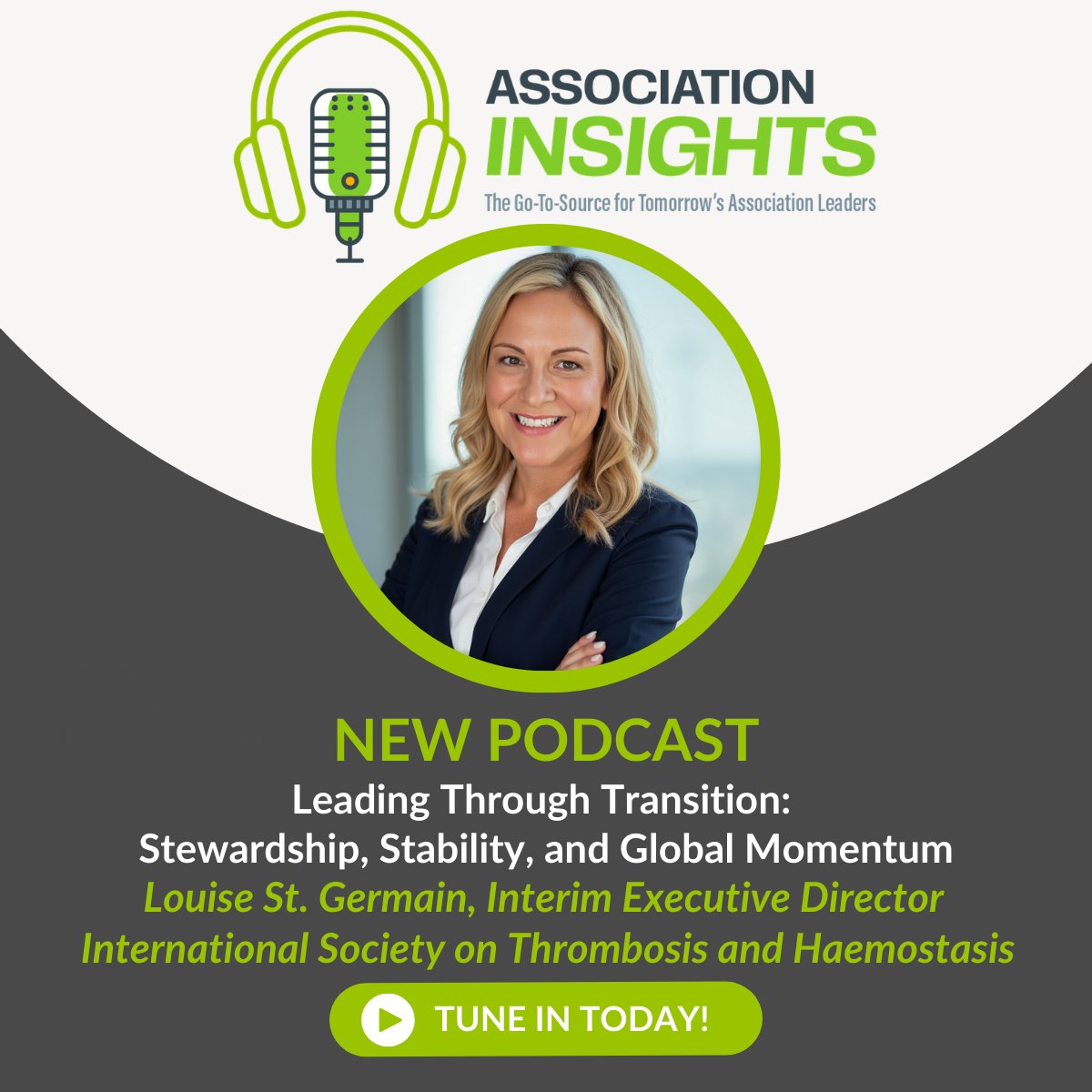 isth's tweet photo. 🎙️ What does it take to lead a global scientific society through a moment of transition? In the latest episode of OnWrd & UpWrd's podcast, the ISTH's Louise St. Germain Bannon, Interim Executive Director, discusses leadership, stability and building momentum in a global organization

🎧 Listen now and join the conversation: https://t.co/ku6PLtn5Sa