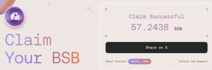 5 months+ to get this 🥱

I just claimed 57.2438 $BSB on BlockStreet

blockstreets.money/airdrop/claim/