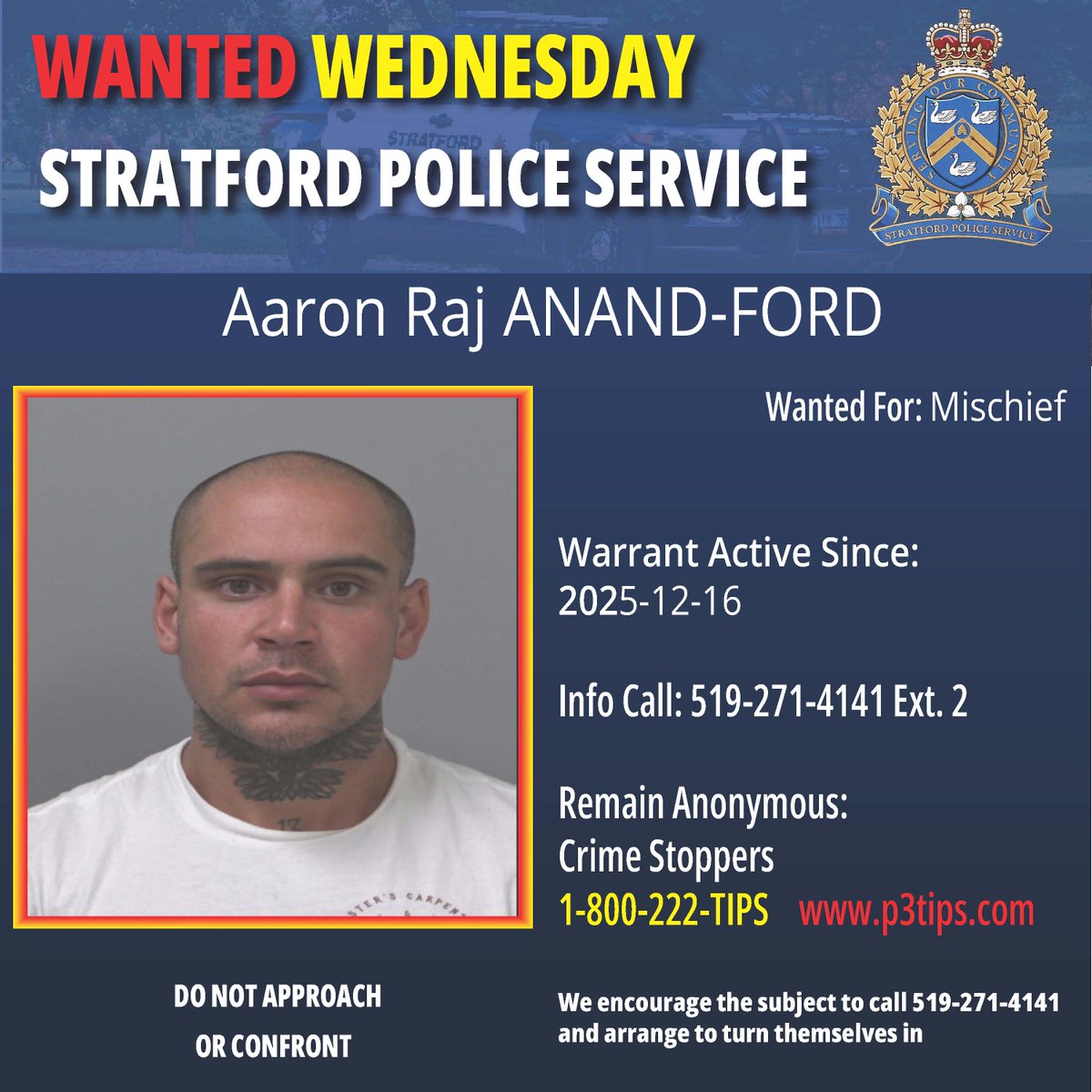 Stratford Police Service (@spsmediaoffice) on Twitter photo 
