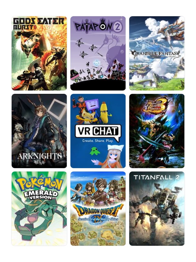 KOKUROUVA's tweet photo. 私を構成する9つのゲーム
#My9Games #私を構成する9つのゲーム
https://t.co/qukg24ZN04
世代丸見え感あるな…… https://t.co/cJUSHXYEV8