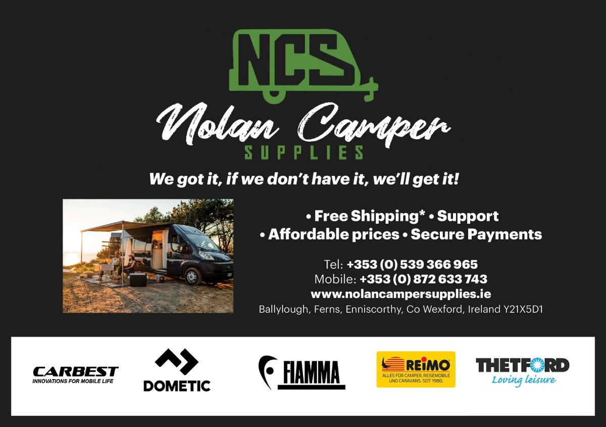 🚐 Ready for your next adventure?
At Nolan Camper Supplies, the stock trusted brands like Dometic, Fiamma, Reimo, Carbest &amp; Thetford — all at affordable prices.
✔ Free Shipping*
✔ Secure Payments
✔ Friendly Support
If they don’t have it, they'll get it!