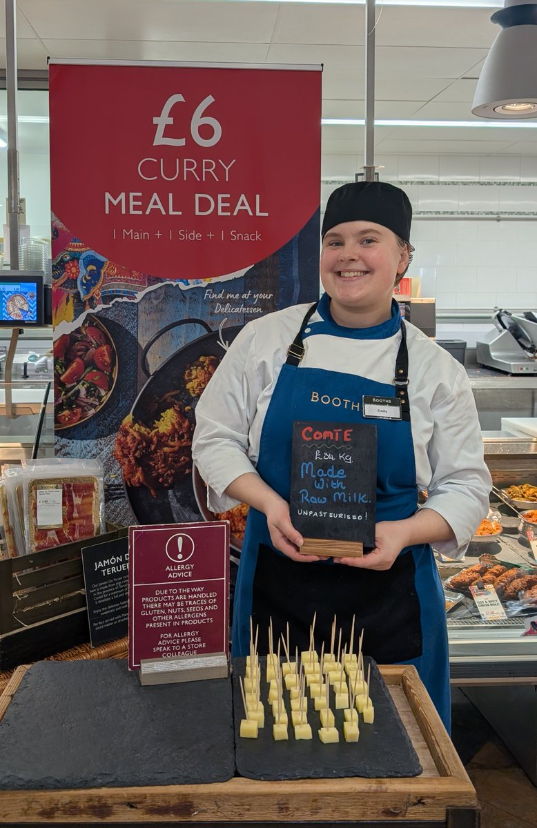 Emily at Garstang has delicious tastings of Comte cheese today! 🧀