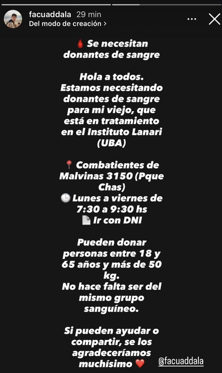 agus_rey's tweet photo. @connieansaldi se necesitan dadores de sangre #unidosAR https://t.co/vmC7ABz4oi