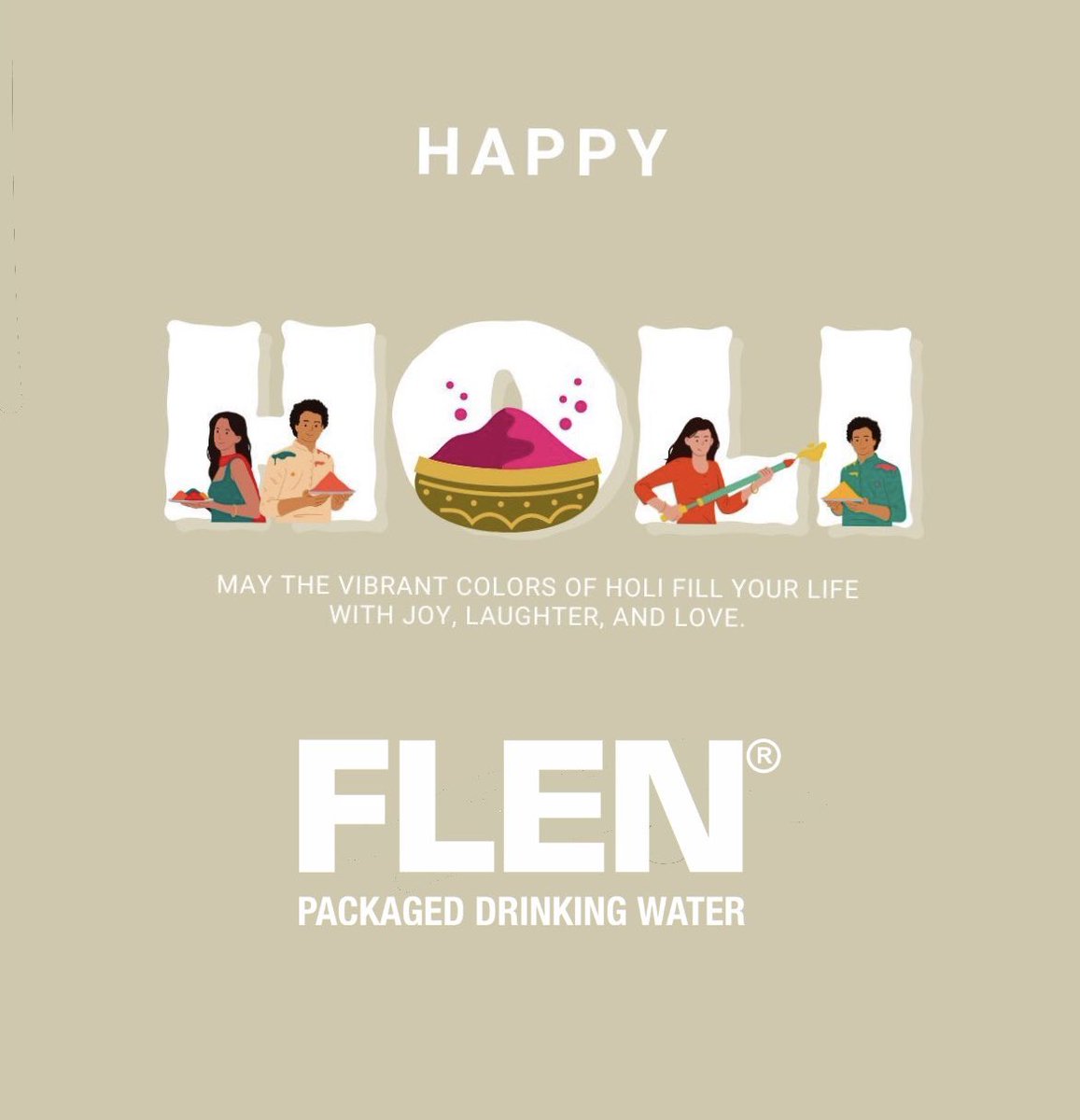 FLENINDIA's tweet photo. After every color splash, a sip of purity

#HAPPYHOLI 

#hindustanunited #flenwater #flenbeverage #viralbrand https://t.co/QwUsvydAyH
