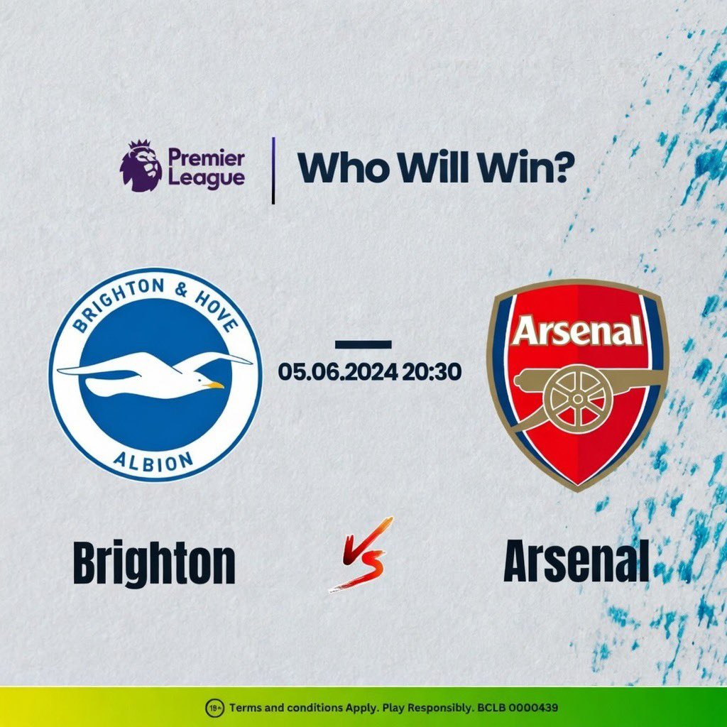 Drop your Brighton vs Arsenal predictions winner goes home with 5k 🎉🎉

Follow <a href="/BlacAFC/">Blac😎</a> Like ❤️ &amp; RT ♻️