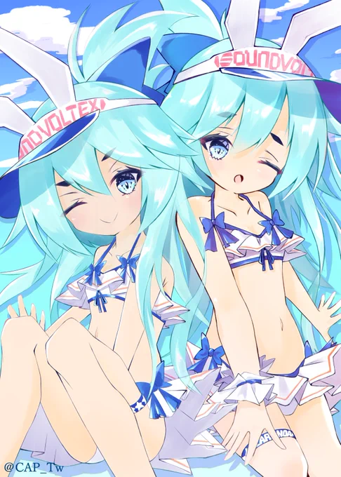 5年前に描いた水着ニアノアちゃん再掲しちゃうぞ! #sdvx_art
