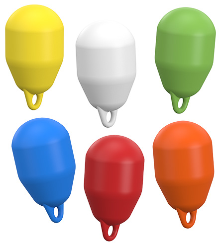 NEW. T-7 Lobster Floats.
Manufactured from industrial grade plastic. Impact resistant robust construction.
14.4" H x 7.9" W
Water Depth Rating :  65.6ft
Mooring eye Diameter : 1.5"