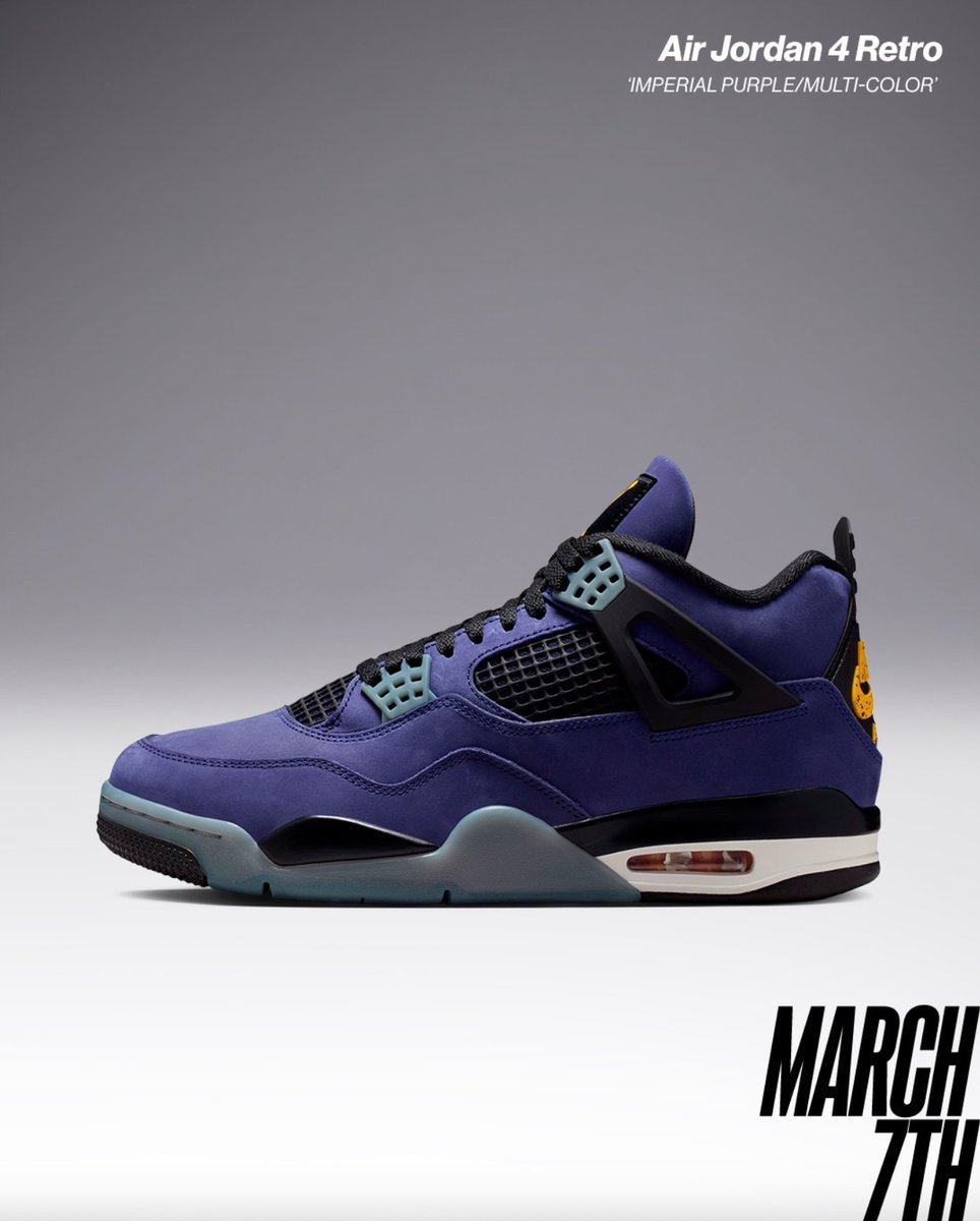 SOLELINKS's tweet photo. Ad: STATUS ACCESS LIVE - JD only
Air Jordan 4 Retro 'Lakers'
=> https://t.co/dcocpd8p9e https://t.co/W3QXwjlCeY