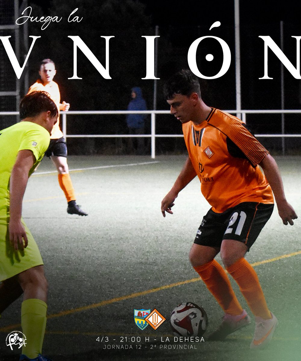 UDMirobrigense's tweet photo. - 𝐇𝐎𝐘 𝐉𝐔𝐆𝐀𝐌𝐎𝐒 -        

Hoy miércoles disputaremos nuestro partido aplazado ante el Alba de Tormes CF. ⚽️

Queremos dedicar la previa de este encuentro a nuestros jugadores Javi Robles y Marcos Caballero, lesionados de larga duración 🧡🖤 

#UnaHistoriaPorContar https://t.co/nyuCsquhxS