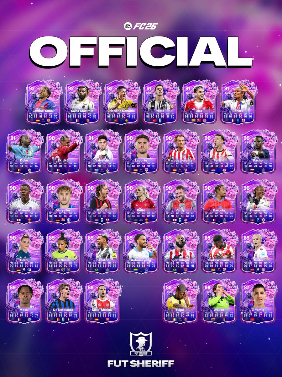 FutSheriff's tweet photo. 🚨💣 FUT BIRTHDAY 🎂 OFFICIAL STATS 🔥🔥🔥🔥

• ❌ NO PS+
• 👀 More News on how it will work coming soon 😘

Follow @FutSheriff 👑 #FC26 https://t.co/lkUg2hR5MW