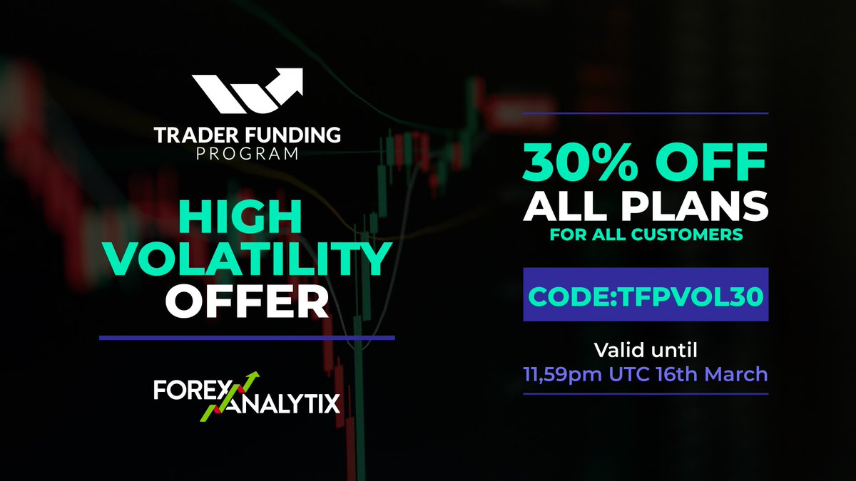 In light of recent events there is a 30% discount off instant funding and 1-step assessments at <a href="/trader_funding/">Trader Funding Program</a> until March 16th!

Get funded today!