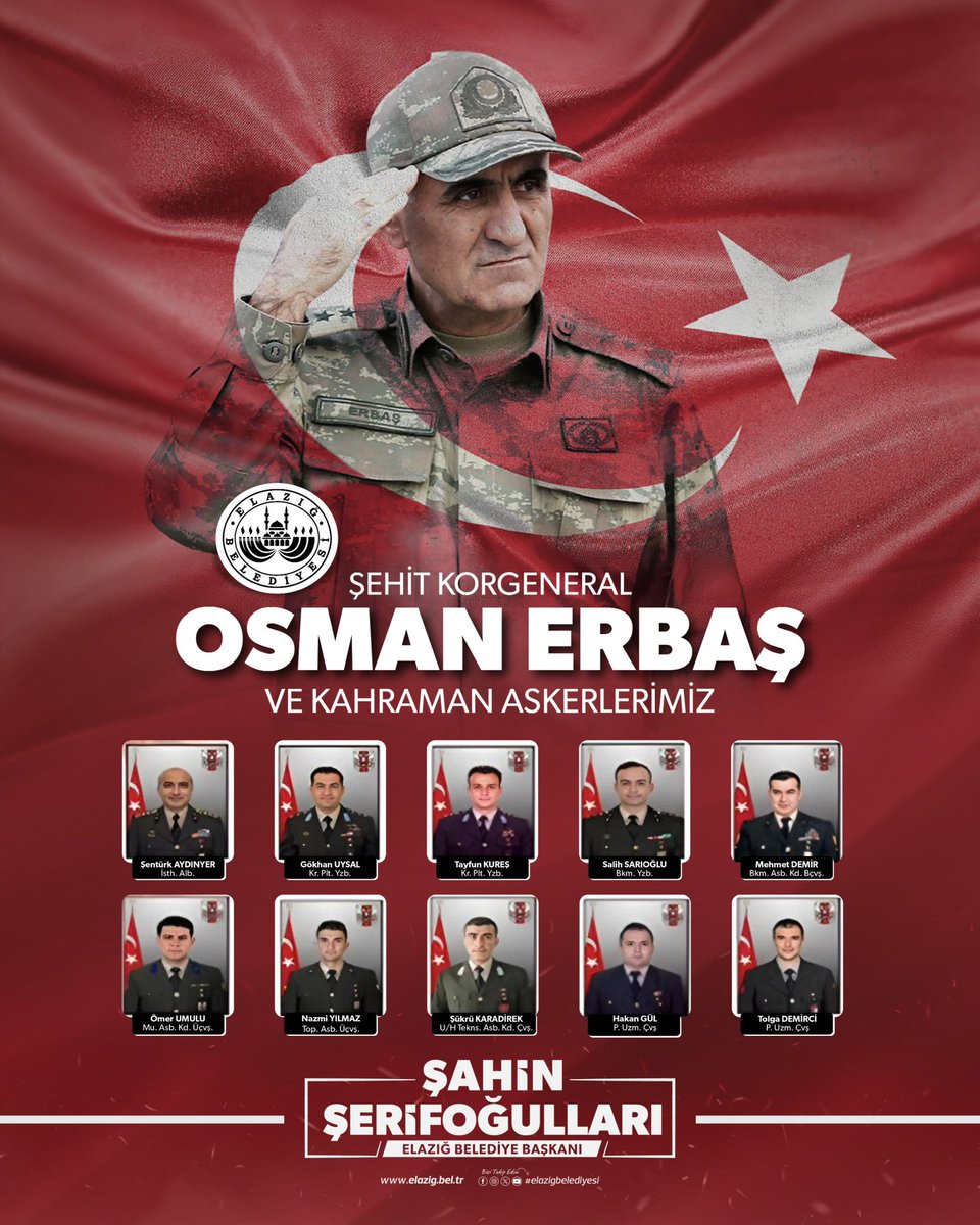 Aziz şehrimizin gönlünde taht kuran Paşamız 8. Kolordu Komutanımız Korgeneral Osman Erbaş ve askerlerimizi şehadetlerinin 5. yıl dönümünde rahmetle yad ediyorum.

Ruhları şad, mekânları cennet olsun.