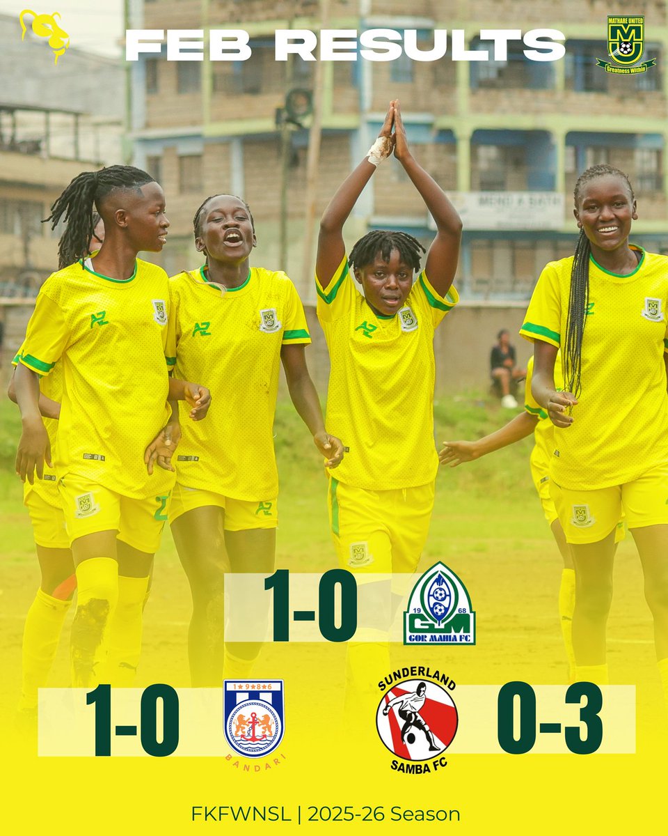 mathare_women's tweet photo. ❤️ No love lost in the month of love.
3️⃣ matches.
3️⃣ wins.
5️⃣ goals scored.
3️⃣ clean sheets.
Maximum points collected.
#MUWFC #GreatnessWithin #MathareRises https://t.co/QFDUk2LT7T
