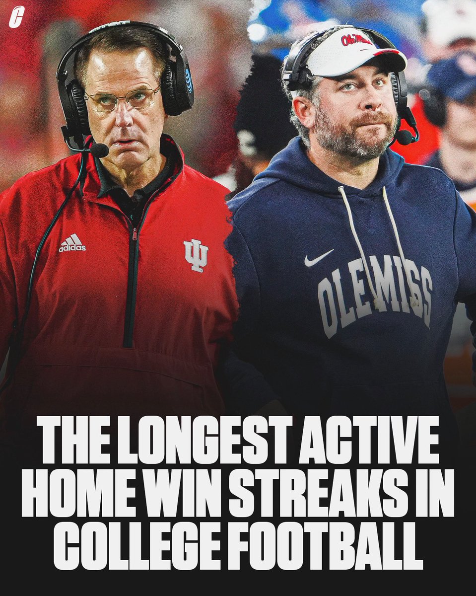 The longest current home win streaks in College Football👀