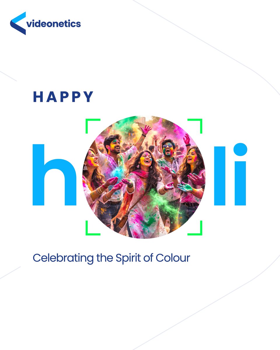 videonetics's tweet photo. This Holi, we celebrate the joy, energy, and togetherness the festival brings. May it inspire happiness and a renewed spirit in all that we do. Wishing you a vibrant and joyful Holi. https://t.co/xYwpKEpiKq