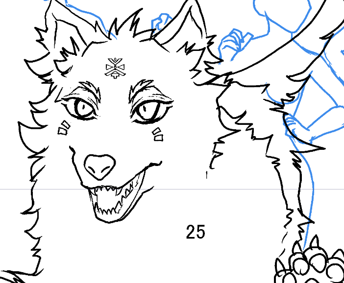 絶賛原稿中なので絵がなかなか上がりません。
これはオオカミ姿のダナン