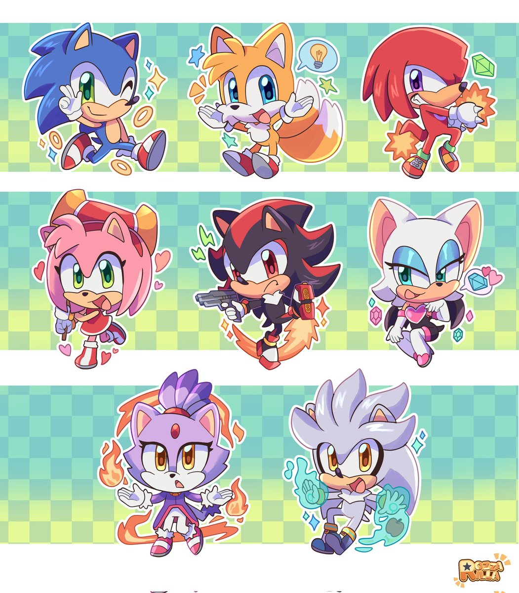 Chub Sonic and his friends for new merch lineup: 100% Attitude, 0% Size

#SonicTheHedgehog #chibi #fanart