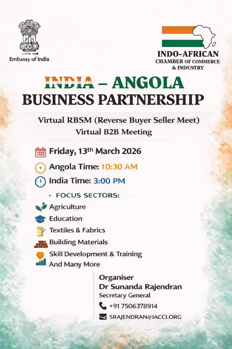 Indo - African Chamber of Commerce & Industry tweet media