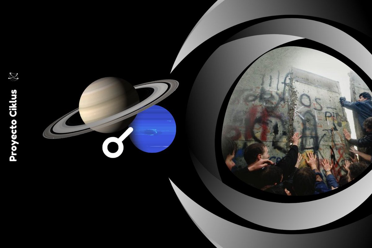 El día 20 de febrero de 2026 tuvo lugar la conjunción planetaria entre #SaturnoyNeptuno, que se produce cada 35 años. La última vez que se dio dicha conjunción fue en 1989... Ver más en: cicklus.org #MurodeBerlín #CaídaMurodeBerlín #GuerraFría #BerlinWall #ColdWar