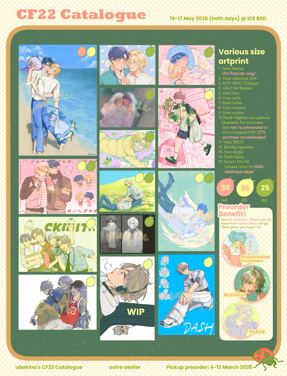 ubokina's tweet photo. 🔗 https://t.co/xdYD4Zpi1G
please read information written in catalogue carefully (there is preorder benefit! Pls check it out!). Don't forget to check T&amp;C in the form!

This preorder is for PICKUP ONLY! 🐞 (5/5) https://t.co/LrRSmMj1Eu
