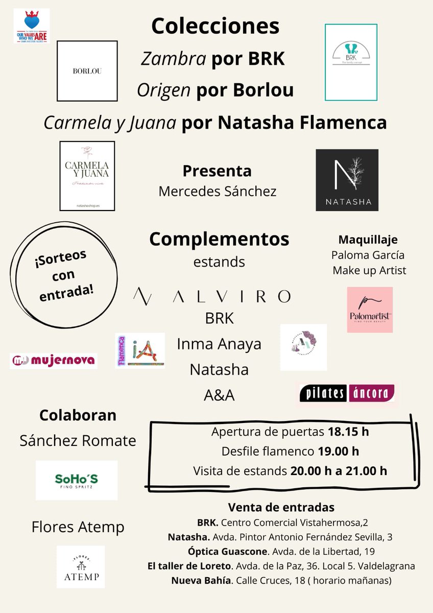 TurismoElPuerto's tweet image. VI Desfile Flamenco de la Asociación @nuevabahia #ElPuerto, próximo viernes 20 de marzo a las 19:00 h en el colegio El Centro Inglés @coleci_1969.

#ElPuertoFlamenco #ModaFlamenca #Feria 💃🕺🌹🌸🍇🍷
