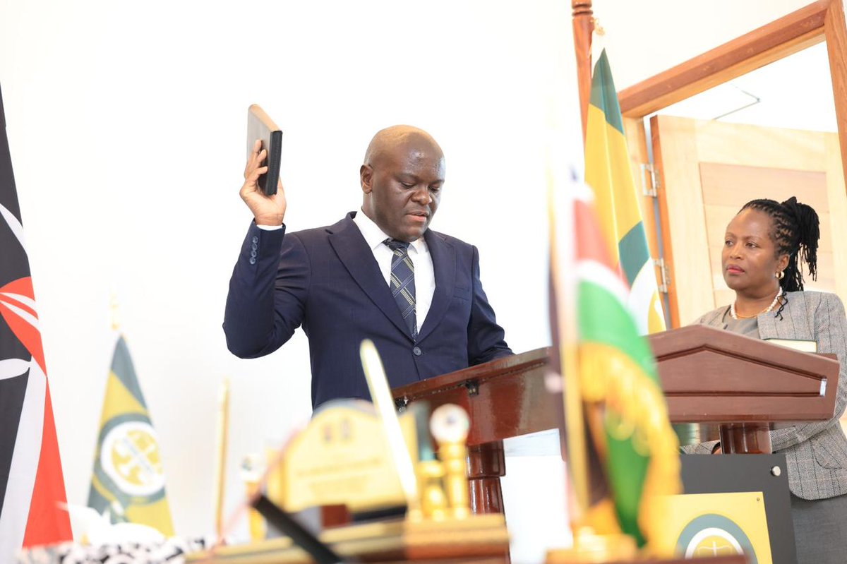 CJMarthaKoome's tweet photo. Today, I had the distinct honour of presiding over the swearing-in of distinguished Kenyans entrusted with critical constitutional and statutory mandates in service to our nation.
I officially administered the oath of office to:
Francis Meja – Chairperson, Public Service Commission
Emmanuel Mumia – Commissioner, Kenya Law Reform Commission
Catherine Ochanda – Commissioner, Kenya Law Reform Commission
Walter Ochieng Khobe – Commissioner, Kenya Law Reform Commission
Charfano Guyo Mokku – Member, National Heroes Council

As I addressed the newly sworn-in Chairperson of the Public Service Commission, I underscored the solemn duty placed upon the Commission under Article 234 of the Constitution. The Commission carries the profound responsibility of embedding constitutional values across the public service, strengthening institutional efficiency, and advancing professional excellence. Our public service must become a model employer  that is setting the national benchmark for meritocracy, transparency, fairness, and integrity in employer–employee relations.

To the Commissioners of the Kenya Law Reform Commission, I acknowledged the significant strides the Commission has made over the years in translating constitutional aspirations into legislative reality. Through the review of outdated statutes and the proposal of progressive reforms, the Commission has helped align our legal framework with constitutional imperatives. I urged them to consolidate and deepen these gains by ensuring that law reform remains proactive, evidence-based, and responsive to emerging social, economic, technological, and governance challenges. In particular, I emphasised the importance of prioritising statutory provisions declared unconstitutional by our courts , many of which are identified annually in the State of the Judiciary and Administration of Justice Report. Fidelity to the Constitution demands timely legislative correction.

To the Member of the National Heroes Council, I encouraged a broad and inclusive vision of heroism , one that recognises not only celebrated figures, but also ordinary Kenyans whose quiet acts of courage, integrity, and service sustain our communities. By identifying, honouring, and celebrating our heroes and heroines, the Council shapes our collective memory and affirms the values that define us as a people.

As Chief Justice, I remain deeply committed to supporting institutions that uphold constitutionalism, strengthen governance, and advance justice for all. Today’s ceremony was not merely procedural; it was a reaffirmation of our shared obligation to serve the Republic of Kenya with honour, diligence, and unwavering fidelity to the Constitution.