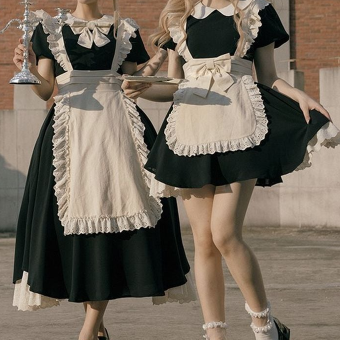 アイテムの詳細はこちらです❣ クラシカル付け袖メイド服セットアップ