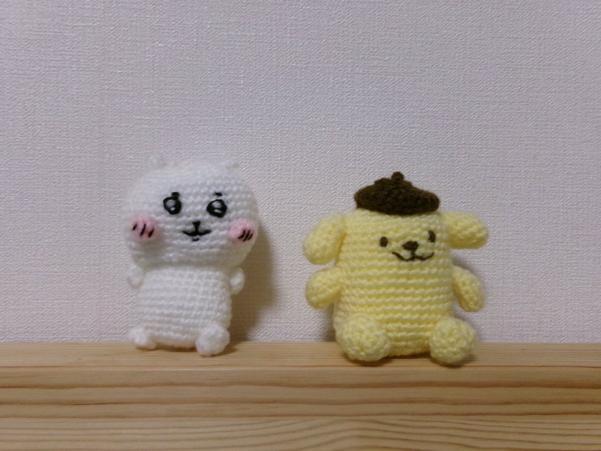編み物歴3ヶ月弱。 ポムポムプリンのあみぐるみを作りました。 ちいが