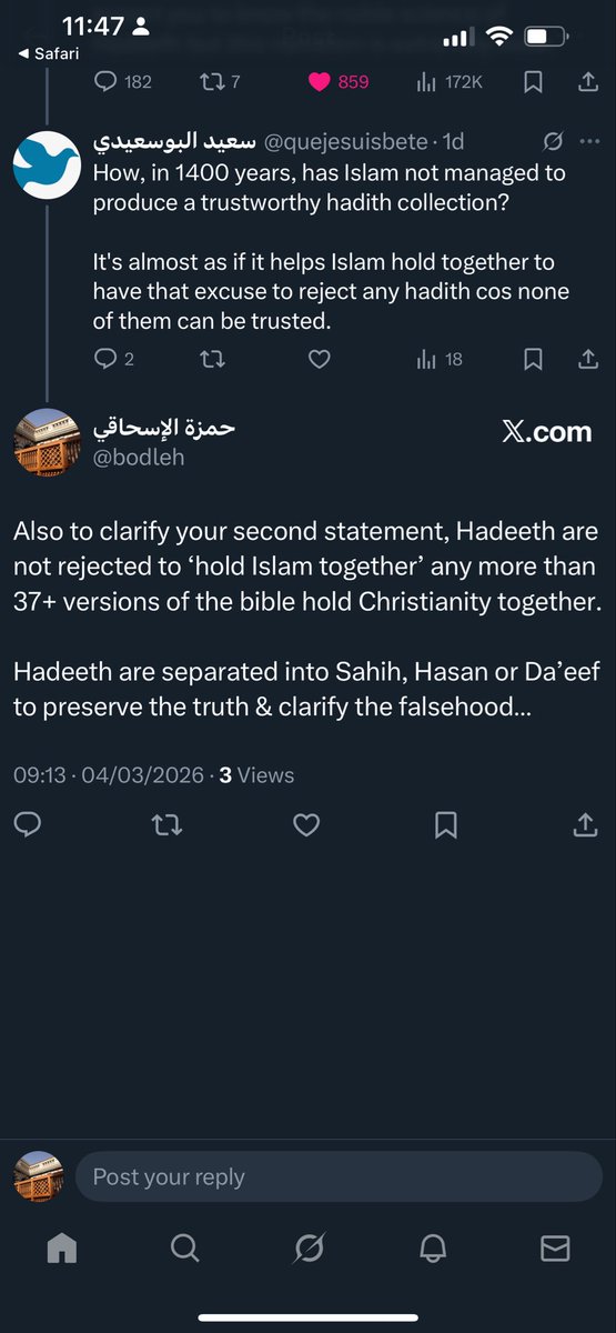 bodleh's tweet photo. @quejesuisbete @clerpatriot I responded to your above tweet…did you not see it below your tweet? 

The teachings of Islam are very clear hence why Islam can be simply explained &amp; people understand &amp; come to accept it while the same can NOT be said about Christian dogma/theology without causing confusion https://t.co/a9wLzGhwCB