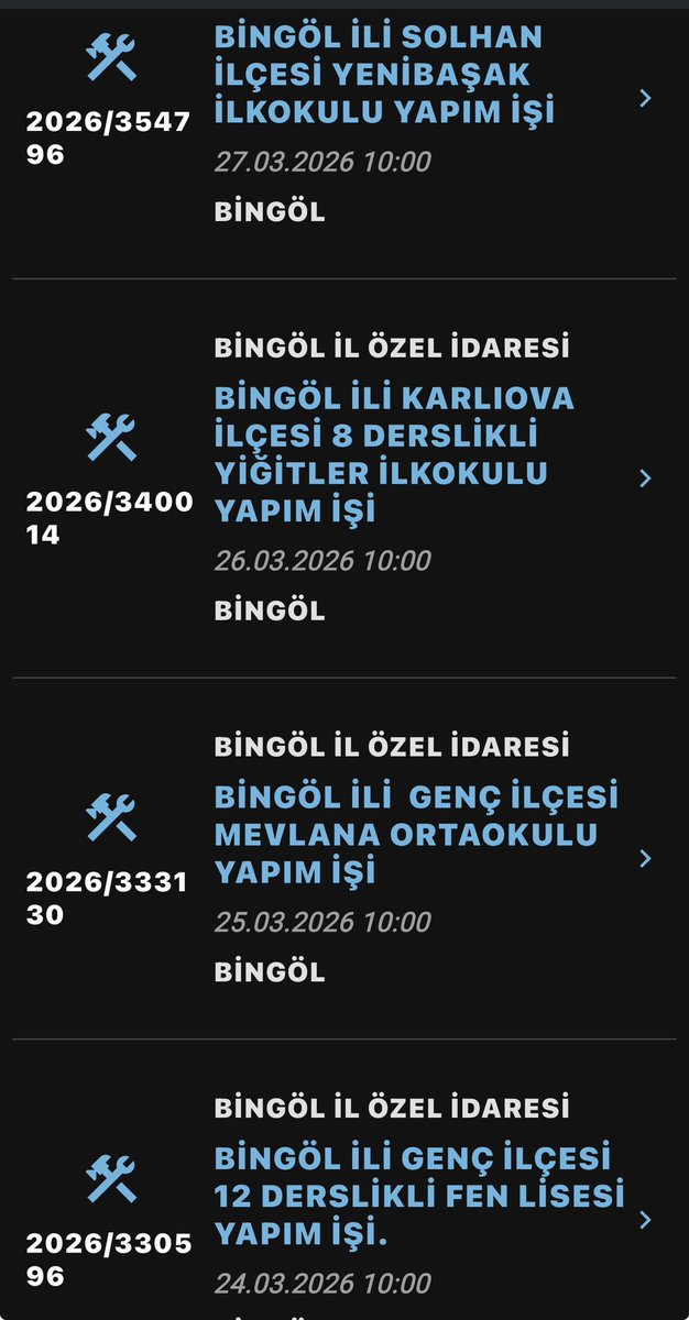 bulsu_emre's tweet photo. Deprem performans analizi sonucunda riskli olduğu tespit edilerek yıkımı gerçekleştirilen;

📍 Bingöl İli Solhan İlçesi Yenibaşak İlkokulu
📍 Bingöl İli Karlıova İlçesi 8 Derslikli Yiğitler İlkokulu
📍 Bingöl İli Genç İlçesi Mevlana Ortaokulu
📍 Bingöl İli Genç İlçesi 12 Derslikli Fen Lisesi

okullarımızın yeniden yapımı için ihale aşamasına geçilmiş bulunmaktadır.

Eğitim altyapımızı daha güvenli hale getirmek adına emeği geçen herkese teşekkür ediyorum.