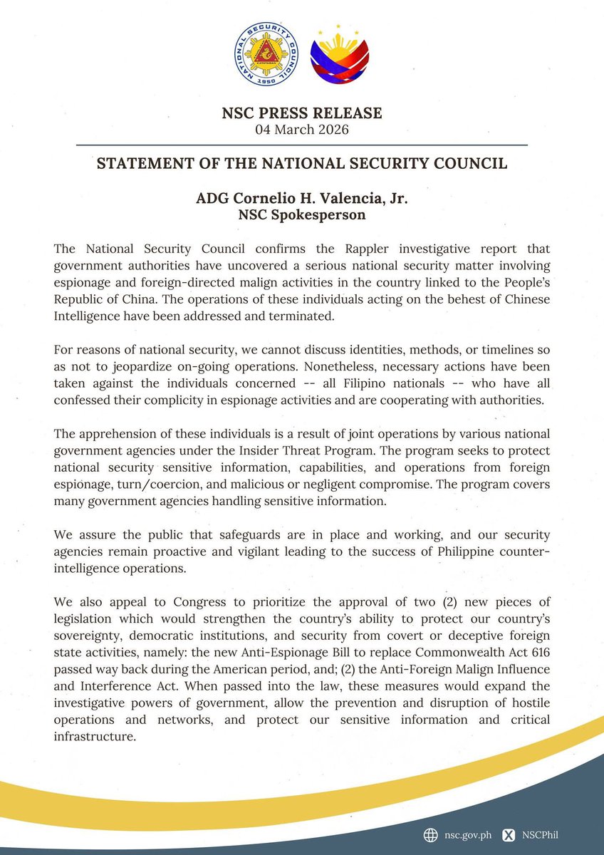 National Security Council tweet media