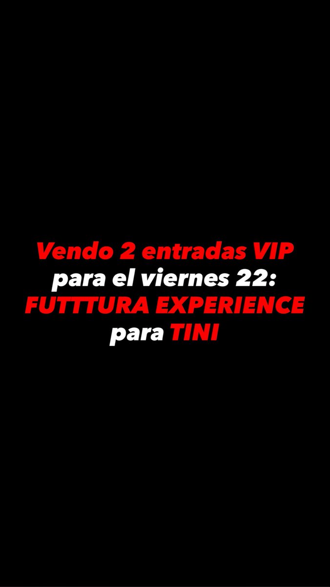 natabarval's tweet photo. Vendo 2 entradas porque las compré por equivocación: es en Barcelona!!! #tini #TINI #FUTTTURA #Barcelona #venta #ticketmaster https://t.co/HZPOr2RcHA
