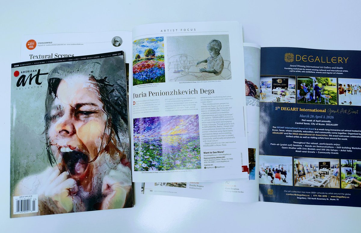 We appreciate American Art Collector Magazine for supporting Degallery and the DEGART 2026 Grand Art Event. We are excited to see the information about our major event, Degallery, and our owner Dary Dega in the March issue!