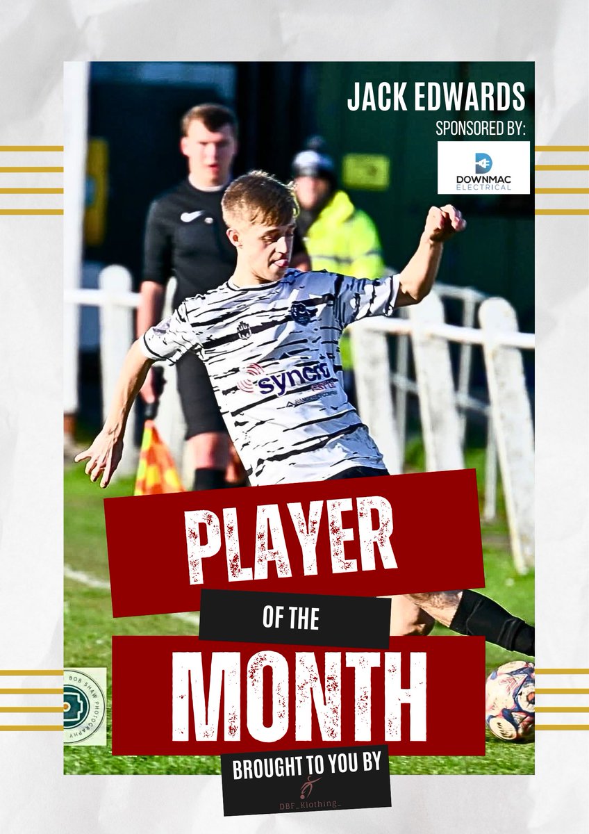 AshvilleFC's tweet photo. ⚫️⚪️ We are incredibly proud to announce that Jack Edwards has won our @dbf_klothing_ Player of the Month award for February! ⚪️⚫️

Congratulations Jacko, keep up the good work! 💪

(Jack is sponsored by Downmac Electrical)

#utv #POTM https://t.co/CmJ9MFuly8