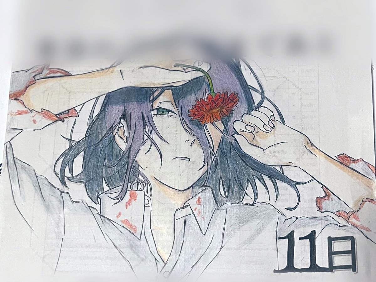 mtl_0_8's tweet photo. 学校のカウントダウンカレンダー1枚目はレゼを描きました！！！！！！！！！！ https://t.co/g26p90n5Fj