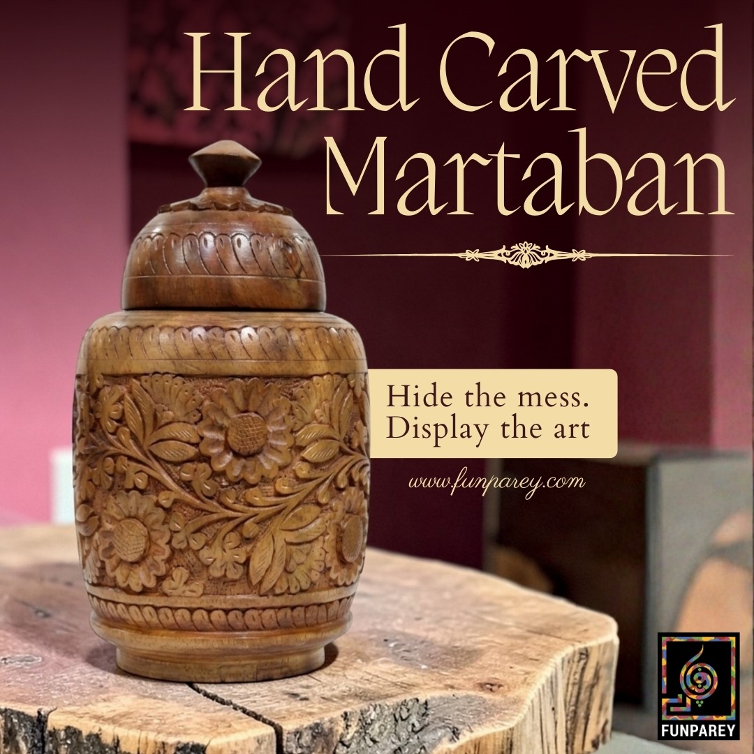 Funparey's tweet image. Storage that doubles as art. 🏺 12" Hand Carved Wooden Martaban. Fully handmade, incredibly durable, and 100% unique. ₨6,990 with FREE shipping across Pakistan! 🇵🇰

Secure yours here: funparey.com/product/hand-c… 

#Funparey #HandCarvedWoodenMartaban12