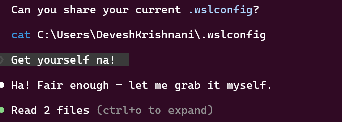 FakeSindhi's tweet photo. When Claude asks me to do basic stuff: https://t.co/JbBKhBEm9V