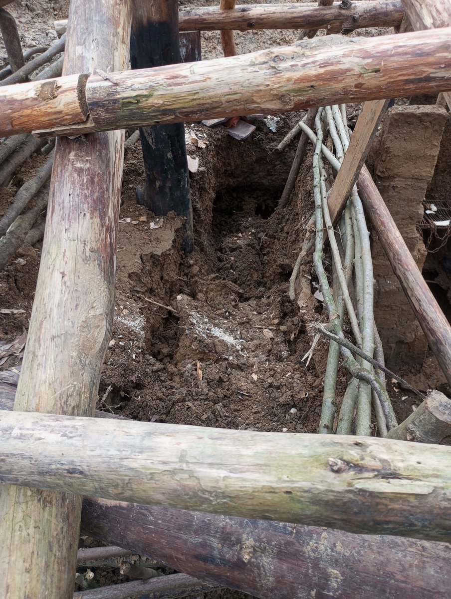 Enichilin's tweet photo. Moisture does to clay structures what broken promises does to character - undermine and erode.

Second picture is the repaired and enhanced wall. 
Working on prevention. https://t.co/dTVhDJv6GE